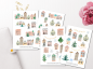 Preview: Houses Pastel Christmas Sticker Set